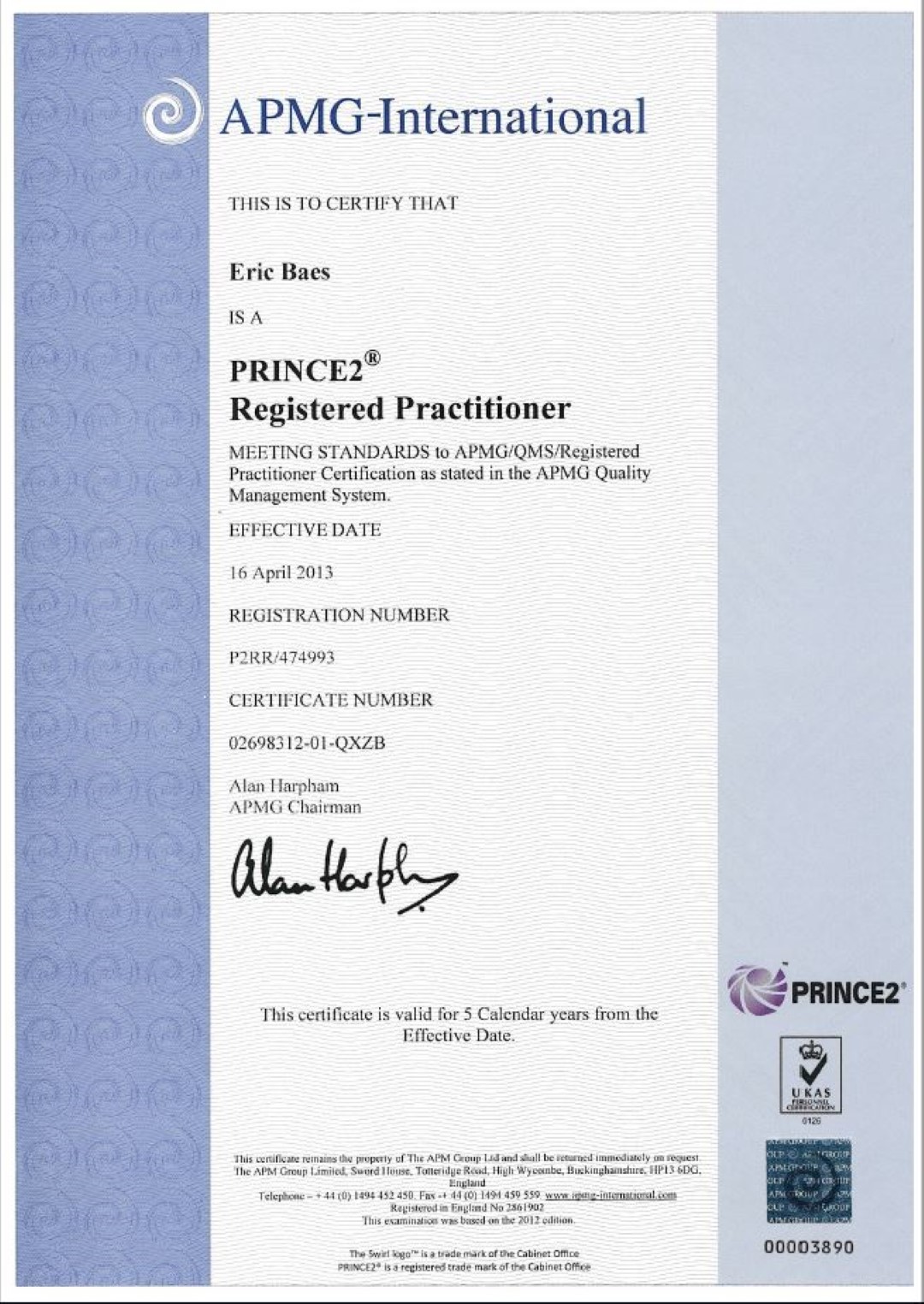 2013 - Axelos (OGC) - PRINCE2 - Practitioner